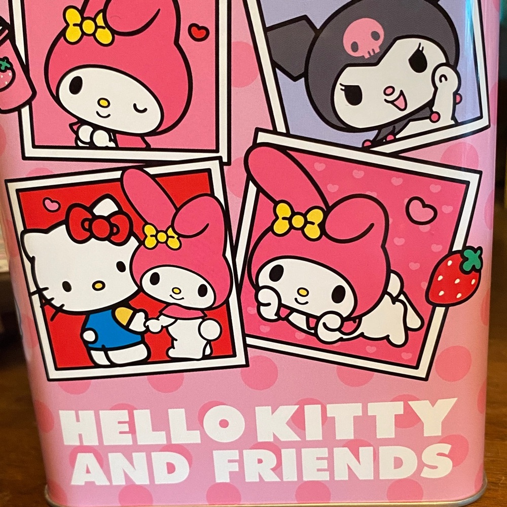 🩷Sanrio My Melody Pink Polka Dot Storage Tin
